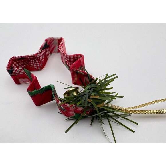 Gingerbread Cutout Christmas Tree Ornament Fabric Covered Cookie Cutter - Picture 5 of 8